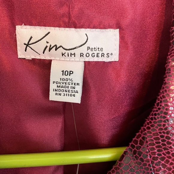 Kim Rogers faux snakeskin full zip jacket 10P  NWT - Picture 4 of 4